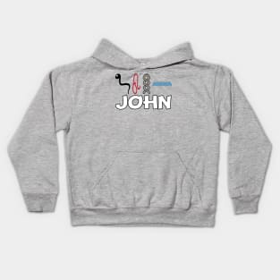 JOHN-American names in hieroglyphic letters-JOHN, name in a Pharaonic Khartouch-Hieroglyphic pharaonic names Kids Hoodie